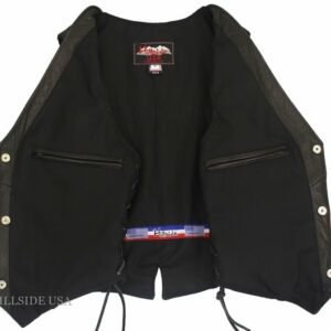 Women's Braided Leather Vest
