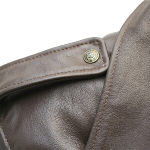 Men's Brown D Pocket Horsehide Motorcycle Jacket - Image 6