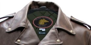 Men's Brown D Pocket Horsehide Motorcycle Jacket - Image 9