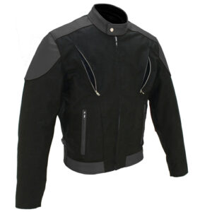 Men’s Vented Leather & Cordura Motorcycle Jacket