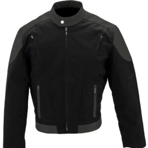 Men’s Vented Leather & Cordura Motorcycle Jacket