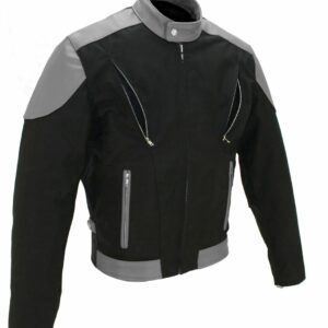 Men's Vented Leather & Cordura Motorcycle Jacket