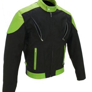 Men's Vented Leather & Cordura Motorcycle Jacket
