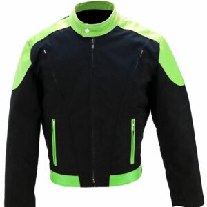 Men's Vented Leather & Cordura Motorcycle Jacket