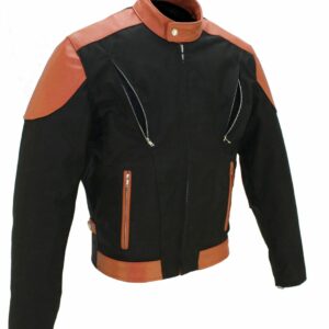 Men's Vented Leather & Cordura Motorcycle Jacket