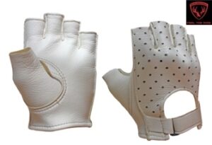 Classic Open Tip Vented Back Biker Gloves - Image 2