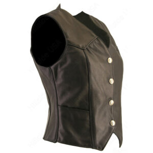 Women's Basic Leather Vest
