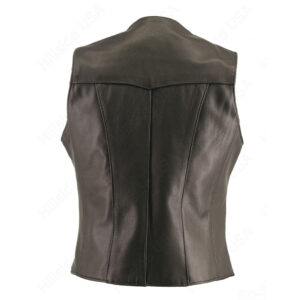 Women's Basic Leather Vest