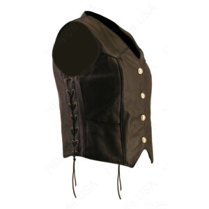Women's Lace Side Leather Vest