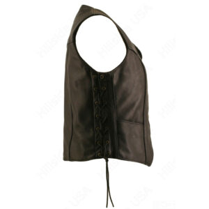 Women's Lace Side Leather Vest