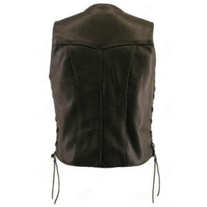 Women's Lace Side Leather Vest
