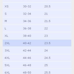 Womens Size Chart