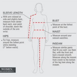 Womens Measurement Description