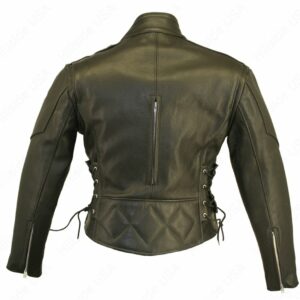 Women's Leather Vented Biker Jacket