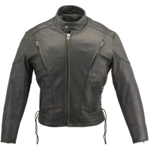 Men's Vented Leather Jacket