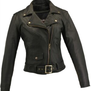 Women's Classic Leather Biker Jacket