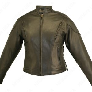 Women's Classic Vented Leather Jacket
