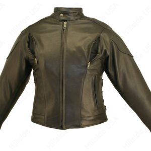 Women's Classic Vented Leather Jacket