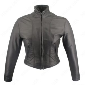 Women's Shaped Motorcycle Leather Jacket