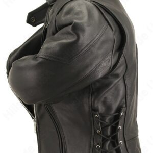 Women's Leather Vented Biker Jacket