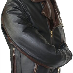 Men's Two-Toned D Pocket Motorcycle Jacket