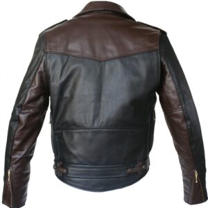 Men's Two-Toned D Pocket Motorcycle Jacket