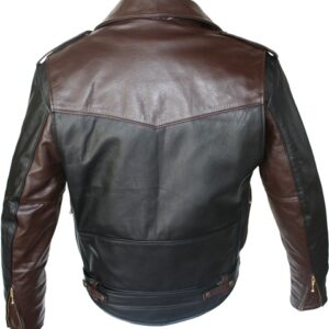 Men's Two-Toned D Pocket Motorcycle Jacket