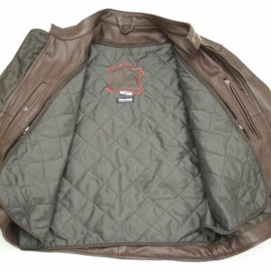 Men's Cafe Racer Leather Jacket - Image 8