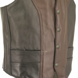 Men's Horsehide Biker Two-Toned Vest