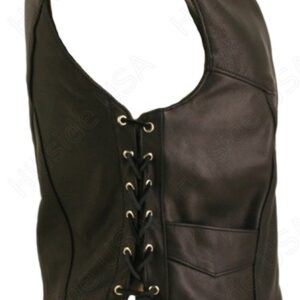 Women's Biker Vest with Laced Sides
