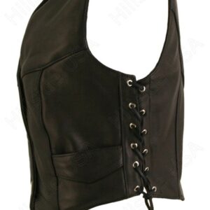 Women's Biker Vest with Laced Sides