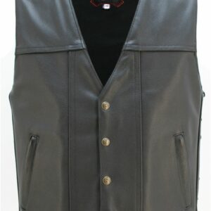 Men's "The Invader" Full Back Leather Vest