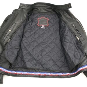 Men's Cafe Racer Leather Jacket - Image 5