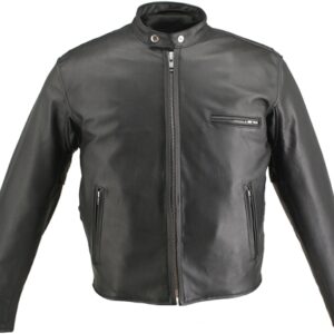 Men's Cafe Racer Horsehide Motorcycle Jacket - Image 3