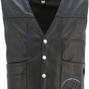 Men's Full Perforated Cruiser Biker Vest