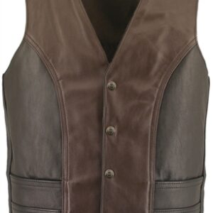 Men's Horsehide Biker Two-Toned Vest