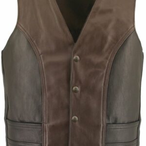 Men's Horsehide Biker Two-Toned Vest