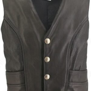 Men's Semi-Perforated Motorcycle Vest