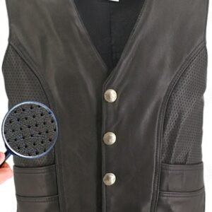 Men's Semi-Perforated Motorcycle Vest