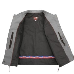 Men's SOA Style Side Lace Cordura Black with Grey Trim Vest