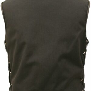 Men's SOA Style Side Lace Cordura Black and Black Trim Vest