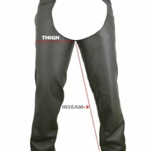 Men's Double Stitched Brown Leather Chaps