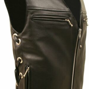 The Men's Elite Motorcycle Leather Vest - Image 3