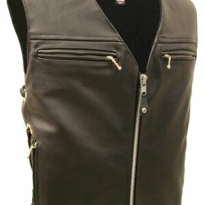 The Men's Elite Motorcycle Leather Vest - Image 2