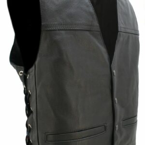 Seamless Back Panel Biker Vest