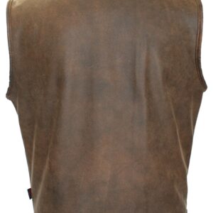 Men's Sons of Anarchy Style Brown Vintage Biker Vest